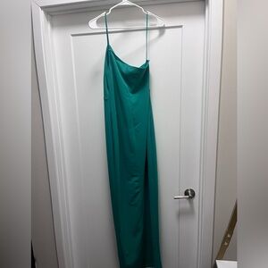 Green one shoulder dress. Tag still on.
